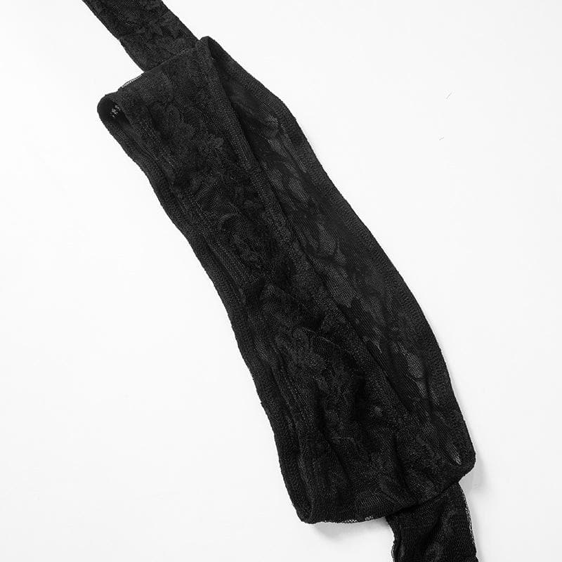 Sultry Black Lace Off-Shoulder Crop Top & Mini Skirt Set - Perfect for Fall Nights & Halloween
