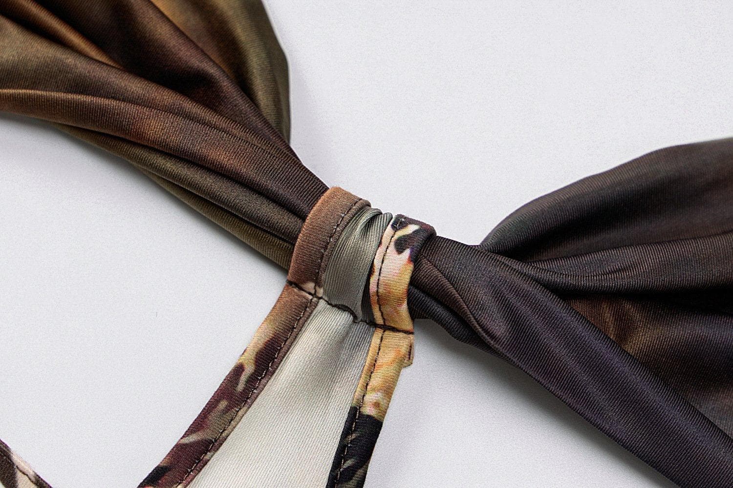 Renaissance Reverie Cut-Out Halter Maxi Dress - Fall Art Print Statement Piece