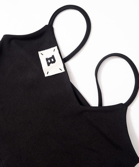 Spooky Season Stunner: 'B' Detail Mesh Flare Cami & Pant Set - Edgy Night Out Look