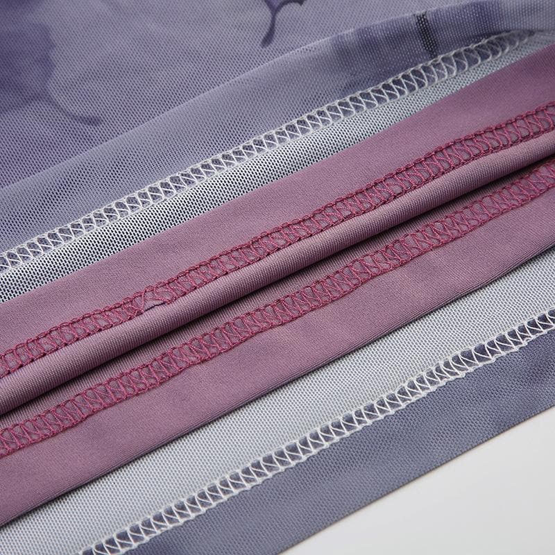 Trendy Butterfly Mesh Ruched Mini Dress - Your Fall Night Out Staple