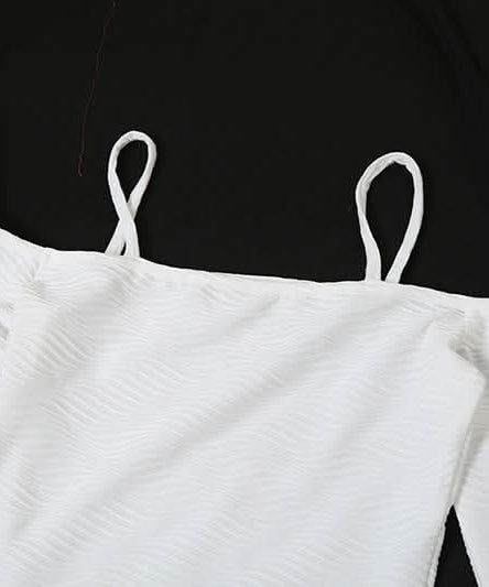 Chic White Ribbed Off-Shoulder Maxi Dress | Fall & Holiday Season Staple