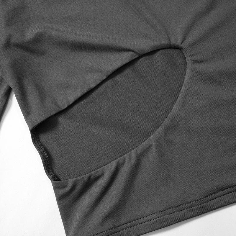 Rebel Chic One-Shoulder Cut-Out Top with Arm Warmer – Your Fall Party Statement