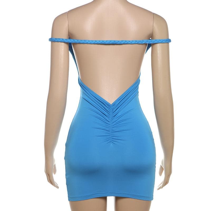Electric Blue Off-Shoulder Bodycon Mini Dress – Your Fall & Holiday Party Statement