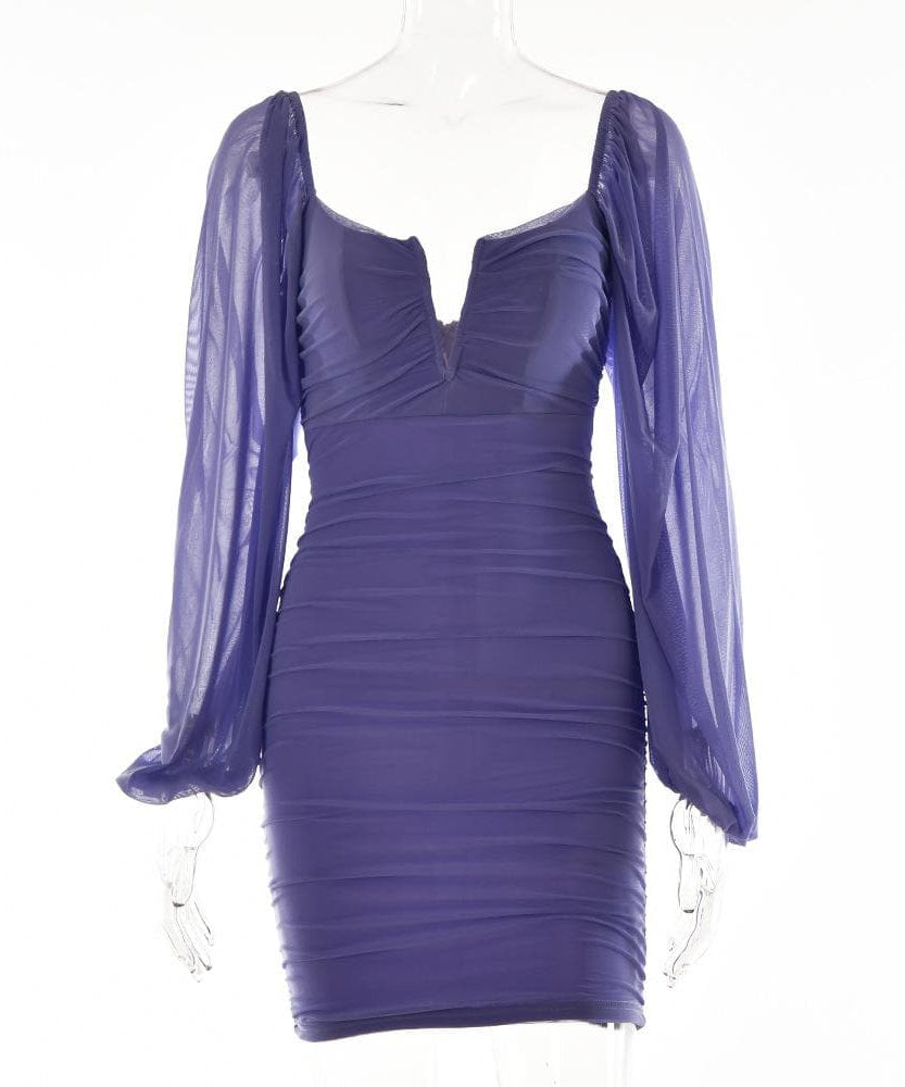 Stunning Mauve Off-Shoulder Ruched Mini Dress - Your Fall Party & Holiday Glam Go-To!
