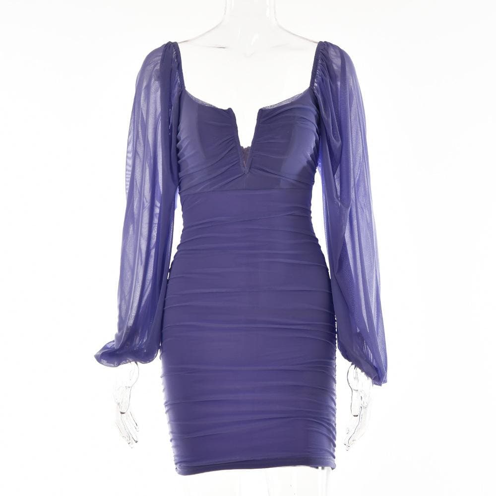 Stunning Mauve Off-Shoulder Ruched Mini Dress - Your Fall Party & Holiday Glam Go-To!