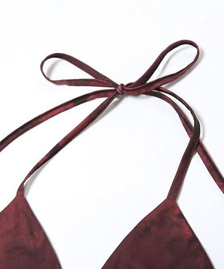 Sultry Fall Nights Halter Maxi Dress | Deep Burgundy Cowl Neck Statement Gown