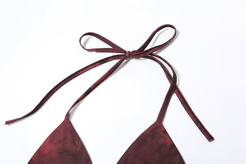 Sultry Fall Nights Halter Maxi Dress | Deep Burgundy Cowl Neck Statement Gown