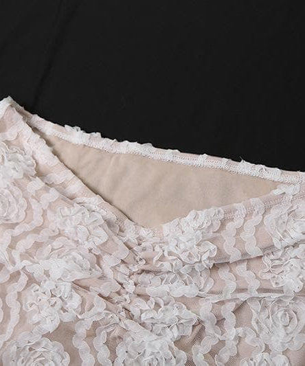 Elegant Floral Lace Two-Piece Set: Bandeau Top & Mermaid Maxi Skirt – Holiday & Wedding Guest Ready