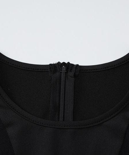 The 'Enigma' Sheer Mesh Patchwork Long Sleeve Romper - Fall Nights Out & Halloween Party Ready