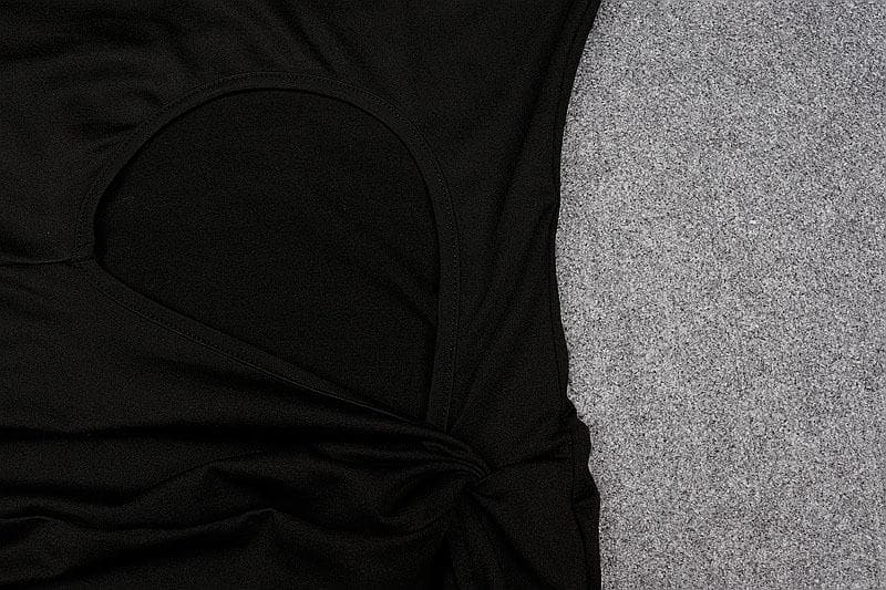 The 'Head-Turner' Black Halter Cutout Midi Dress | Your Ultimate Pick for Fall & Holiday Parties