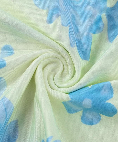 Chic Blue Floral Sweetheart Maxi Dress – Elegant Ruched Bust & Mermaid Hem for Resort Getaways