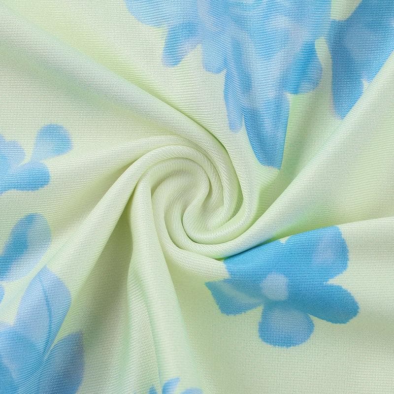 Chic Blue Floral Sweetheart Maxi Dress – Elegant Ruched Bust & Mermaid Hem for Resort Getaways