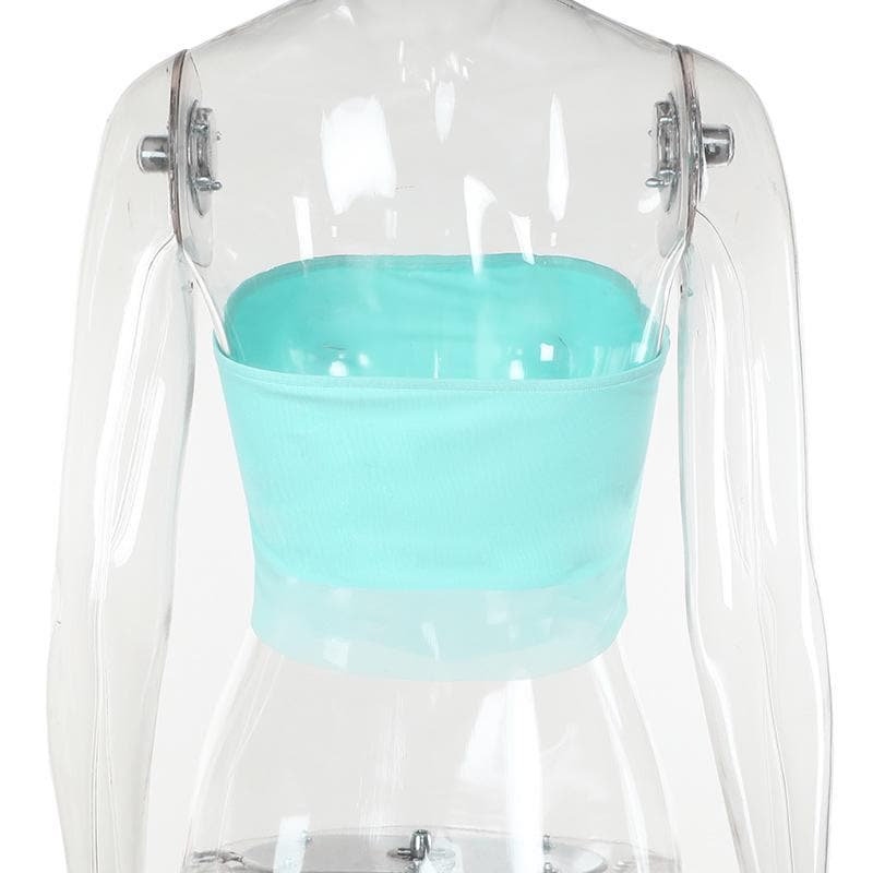 Whimsical Aqua Orchid Mesh Tube Top - Y2K Coquette Crop for Parties & Getaways