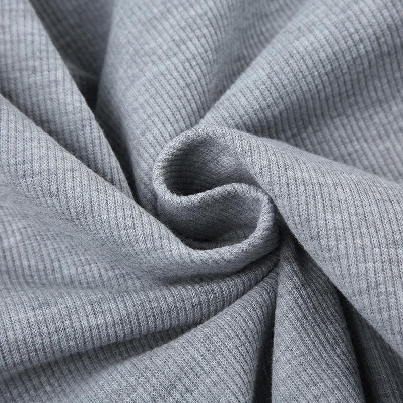 Chic Fall Nights Sweetheart Lace Long Sleeve Crop Top - Y2K Ribbed Tee