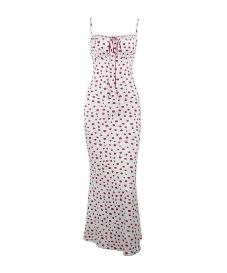 Flirty Red Petite Floral Tie-Front Cami Maxi Dress - Your Sunny Fall Getaway Essential