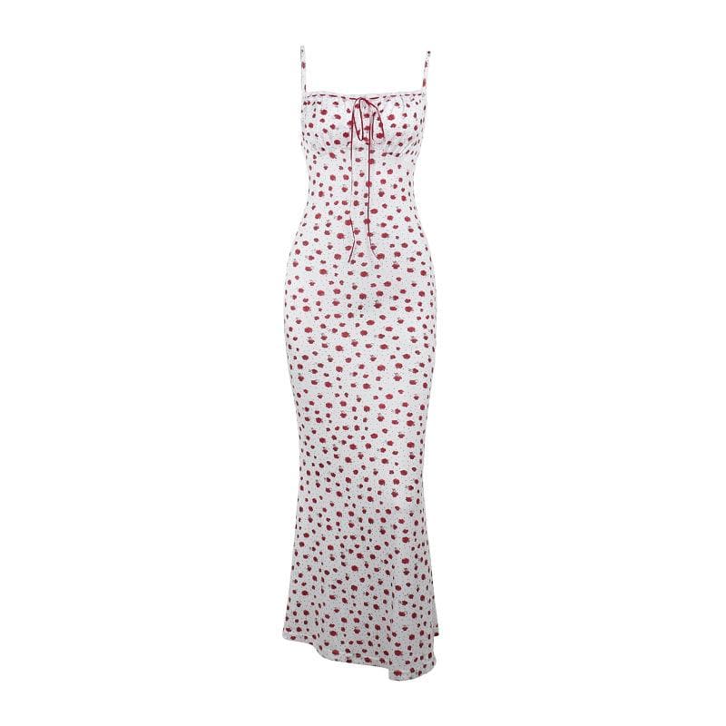 Flirty Red Petite Floral Tie-Front Cami Maxi Dress - Your Sunny Fall Getaway Essential