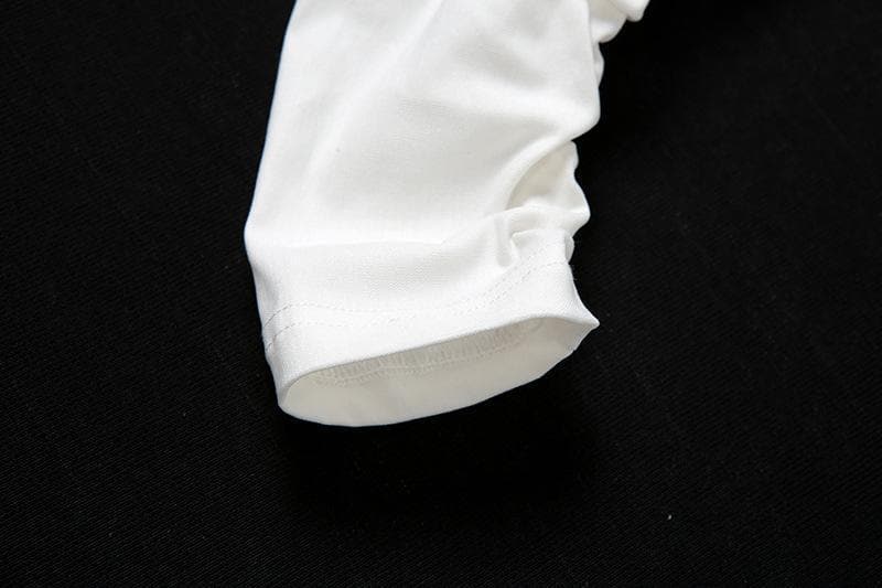 Autumn Elegance: White Sweetheart Corset Top | Statement Puff & Ruched Sleeves