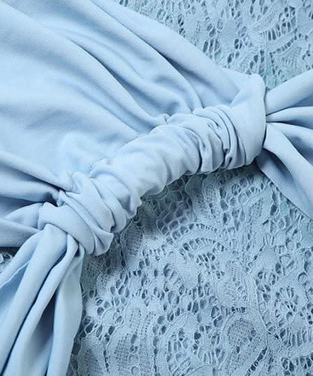 Alluring Lace & Ruched Mini Dress with Statement Tie - Fall & Holiday Party Perfect