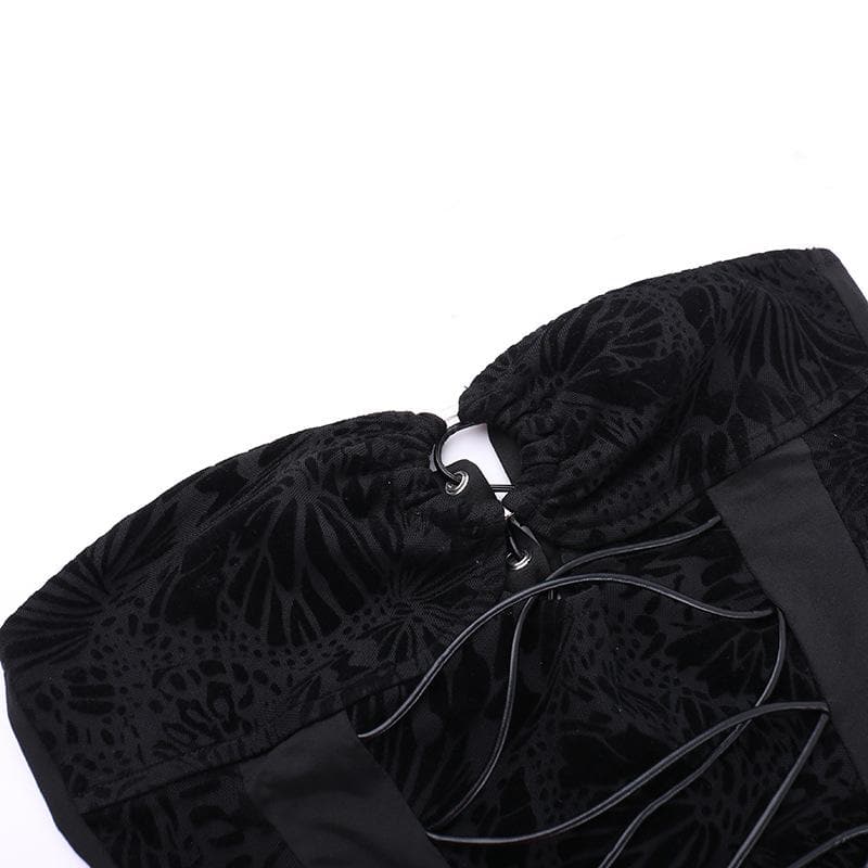 Velvet O-Ring Corset & Cut-Out Pant Set: Your Edgy Fall & Holiday Night Out Look