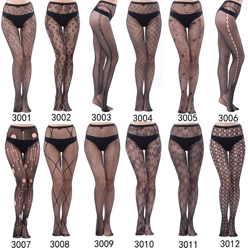 Fall & Holiday Glam: High-Waist Patterned & Fishnet Tights Collection - 12 Chic Styles