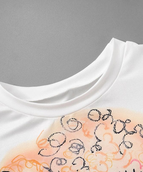 Y2K Adorable Poodle Crop Top with Pink Bow Detail – Cozy & Trendy Fall Fashion Tee