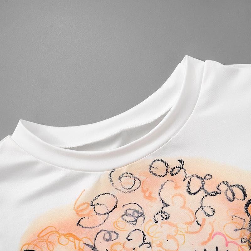 Y2K Adorable Poodle Crop Top with Pink Bow Detail – Cozy & Trendy Fall Fashion Tee