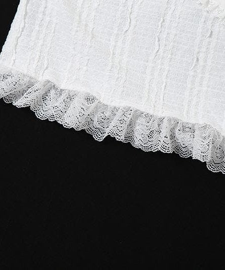 Edgy Glam Chain Strap Off-Shoulder Top with Sheer Floral Arm Warmers - Your Fall Party Statement