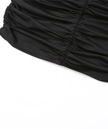 Dark Romance Black Rose Halter Ruched Bodycon Mini Dress - Fall & Holiday Party Ready