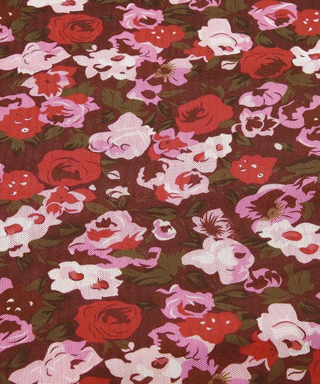 Flirty Fall Floral Mesh Mini Dress - Y2K Sweetheart Cap Sleeve Bodycon