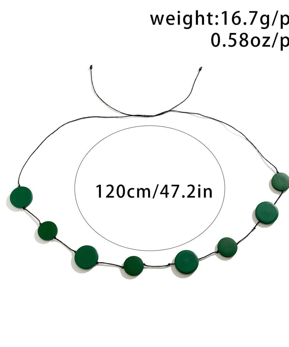 Earthy Green Disc Waist Chain – Effortless Boho Chic Body Jewelry for Fall