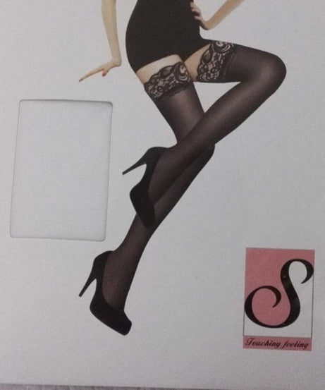 Sultry Black Lace Thigh High Stockings - Perfect for Fall & Holiday Glam