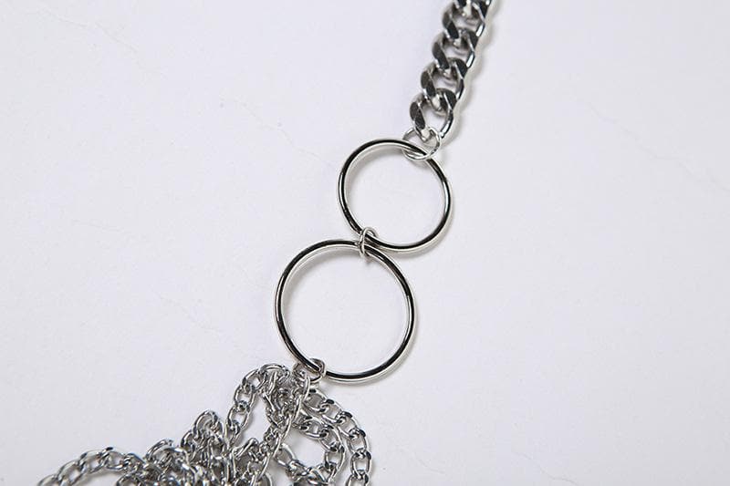 Dazzling Silver Chainmail Halter Top - Edgy Party, Halloween & NYE Statement Crop