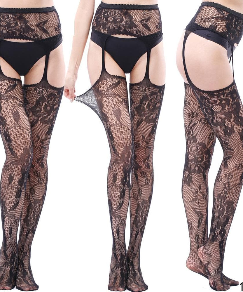 Fall & Holiday Glamour: High Waist Suspender Garter Tights & Pantyhose Collection – Fishnet, Lace & Beyond