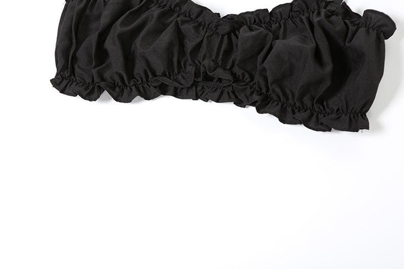 Effortless Fall Chic: Textured Smocked Crop Top & Low-Rise Pant Set for Women
