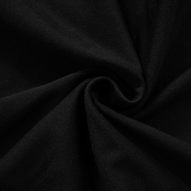 Dark Romance Halter Long Sleeve & Cutout Mini Skirt Set - Your Edgy Fall Night Out Look