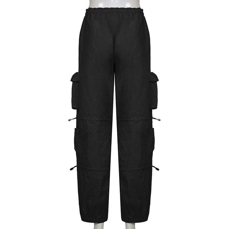 Effortless Fall Vibe: Women's Y2K Baggy Cargo Pants | Low Rise Streetwear Utility Trousers