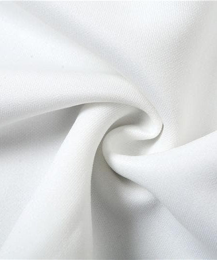 Chic White Square Neck Mini Dress - Ruched Side Tie & Backless Detail - Fall Party Ready