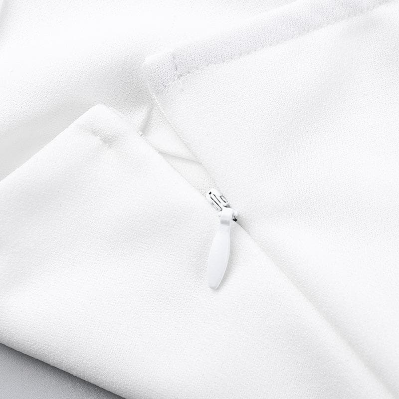 Chic White Strapless Pleated Mini Dress | Effortless Fall Getaway & Party Style