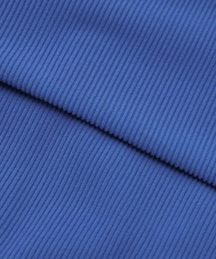 Cozy Chic Cobalt Blue Ribbed Off-Shoulder Long Sleeve Crop Top & Shorts Set - Fall Lounge Essential