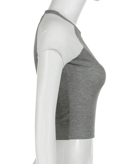 Y2K Retro Ribbed Raglan Crop Top - Women's 'SEEYOULATER' Graphic Tee