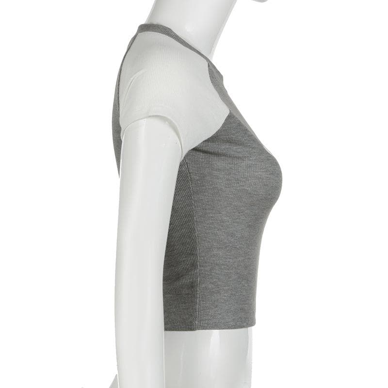 Y2K Retro Ribbed Raglan Crop Top - Women's 'SEEYOULATER' Graphic Tee