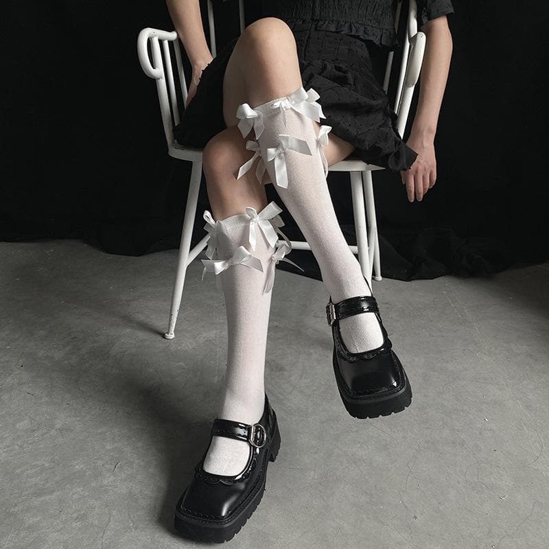 Charming Bow Detail Knee-High Socks | Cozy Fall & Coquette Style