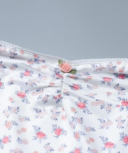 Pink Floral Strapless Sweetheart Mini Dress - Tiered Ruffle Vacation & Resort Chic