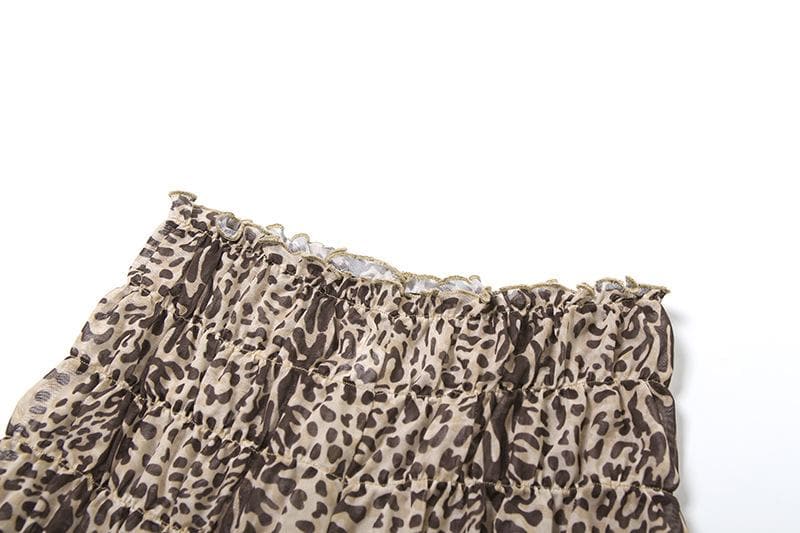 Wild Heart Leopard Ruffle Crop Top & Shorts Set - Your Warm-Weather Getaway