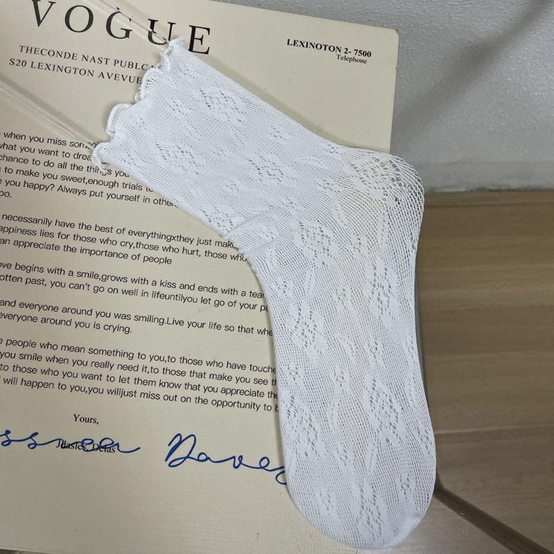 Delicate Coquette Ruffle Lace Ankle Socks - Your Fall & Holiday Style Essential