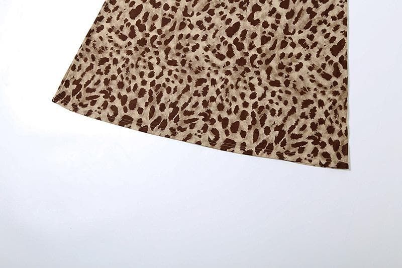 Autumn Allure: Leopard Print Cowl Neck Cami Maxi Dress - Your Fall & Holiday Statement