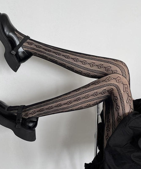 Dark Romance Hollow Heart Fishnet Tights - Your Essential Fall & Halloween Statement