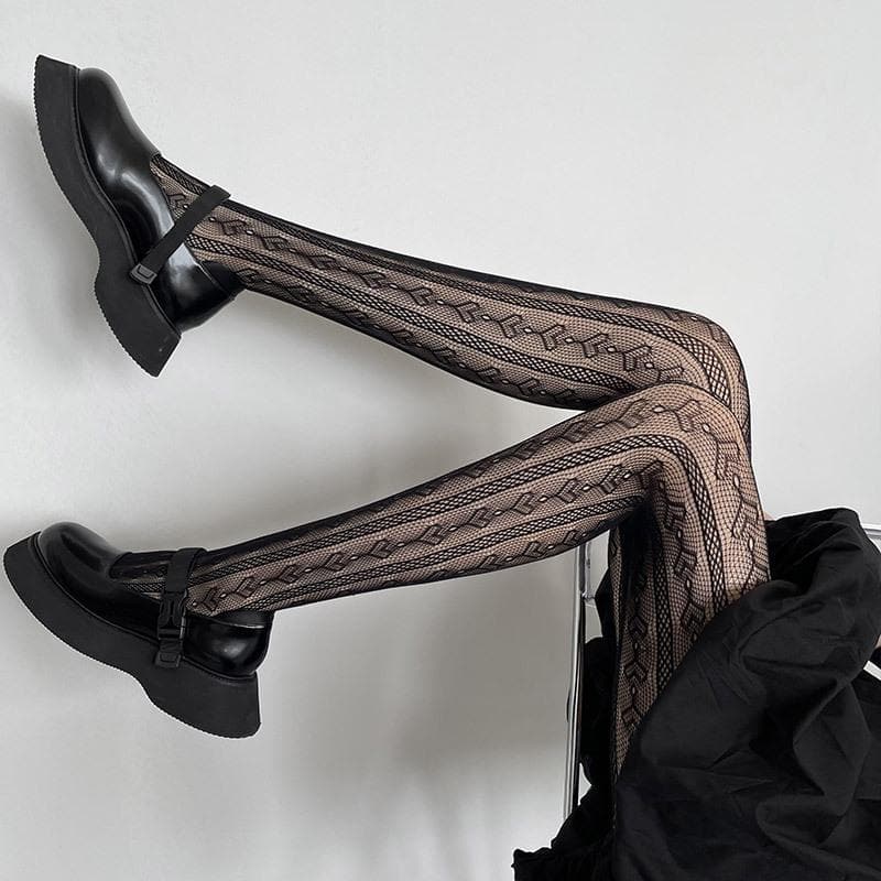 Dark Romance Hollow Heart Fishnet Tights - Your Essential Fall & Halloween Statement