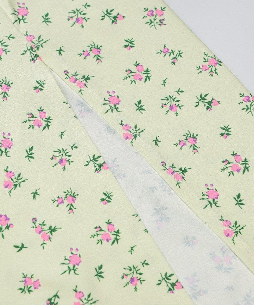 Romantic Blue Floral Midi Slip Dress with Slit - Sweetheart Neck, Perfect for Fall Dates & Resort Getaways