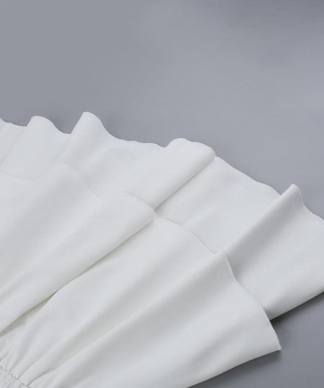 White Smocked Ruffle Tube Mini Dress - Your Fall Getaway & Resort Wear Essential